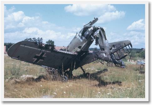 Shattered Arado Ar 96 B at F�rth. (Richard Kill)